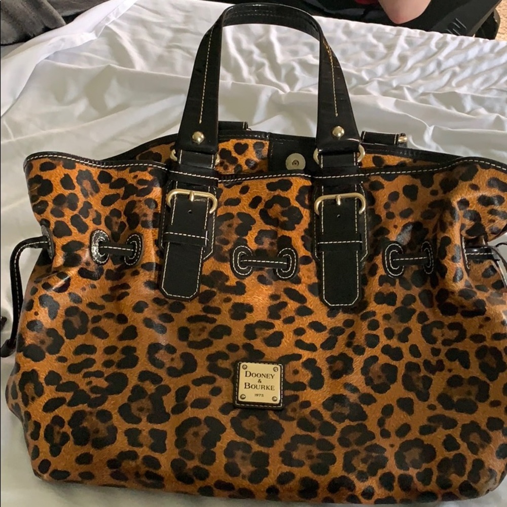 Dooney & Bourne Cheetah Print Hand Bag Purse Perf